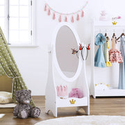 Kids Full Length Mirror, Kids Free-Standing Dressing Mirror with Adjustable Viewed
