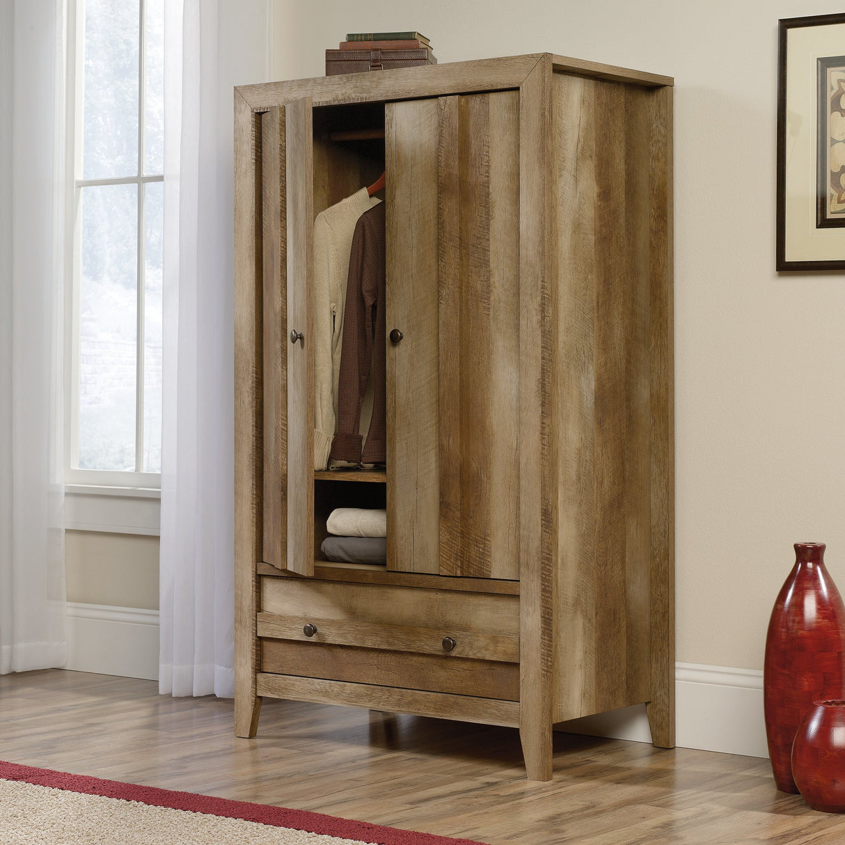 Dakota Pass Armoire, Craftsman Oak finish