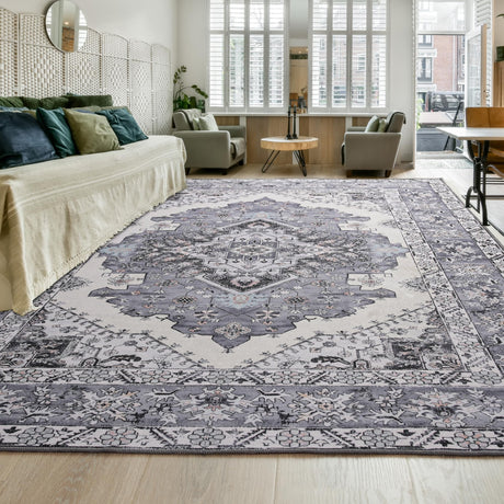 Area Rug 6x9 - Rug for Living Room Bedroom Non-Slip Machine Washable Rug, Vintage