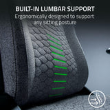 Ergonomic Gaming Chair with Built-in Lumbar Support - Light Gray