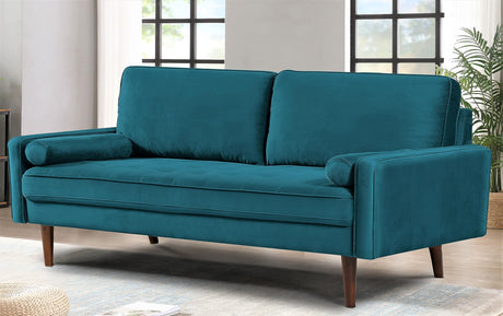 Velvet 70" Sofa Couch for Living Room, Classic Mid-Century Style with Modern Silhouette