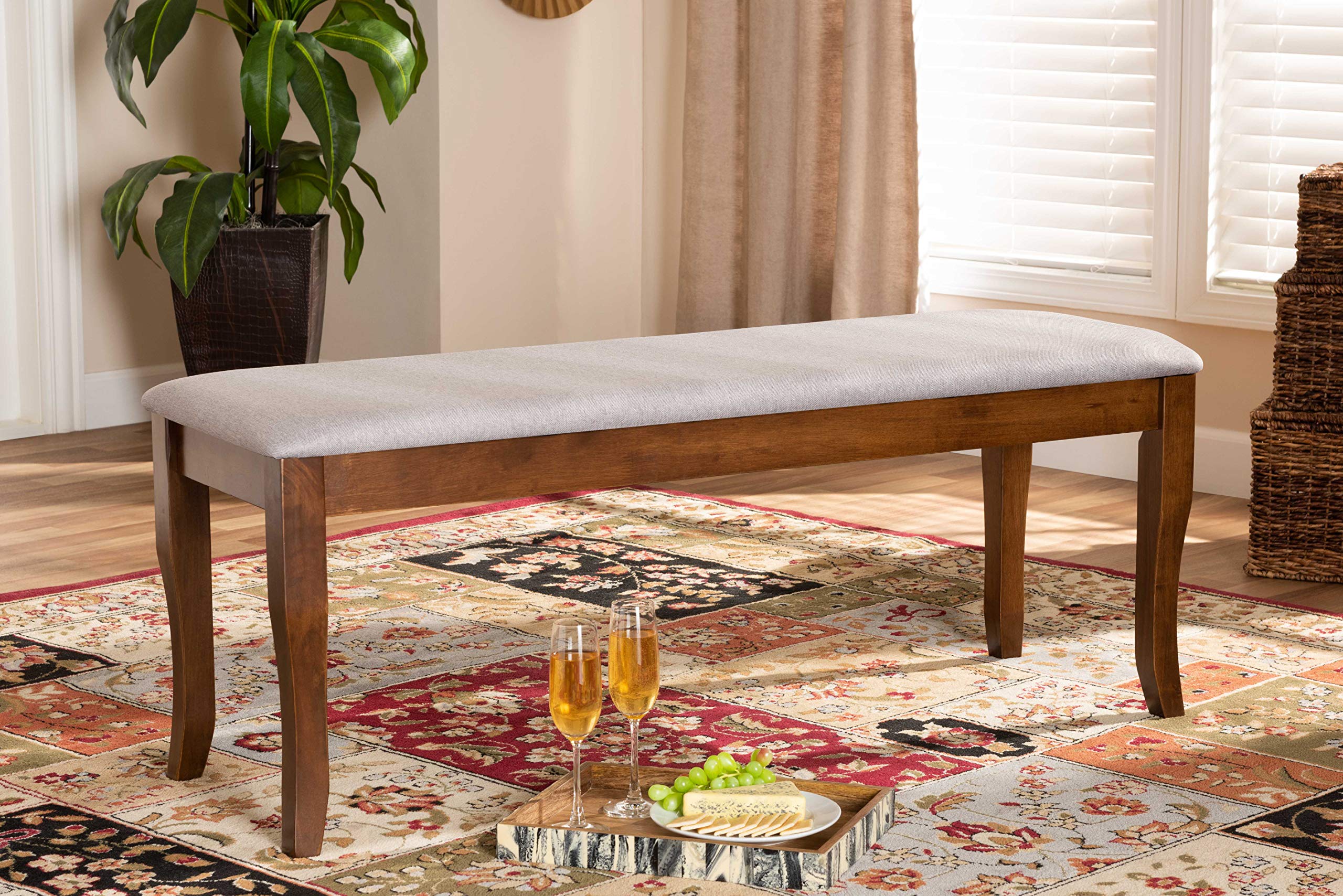Cornelie Modern and Contemporary Transitional Grey Fabric Upholstered