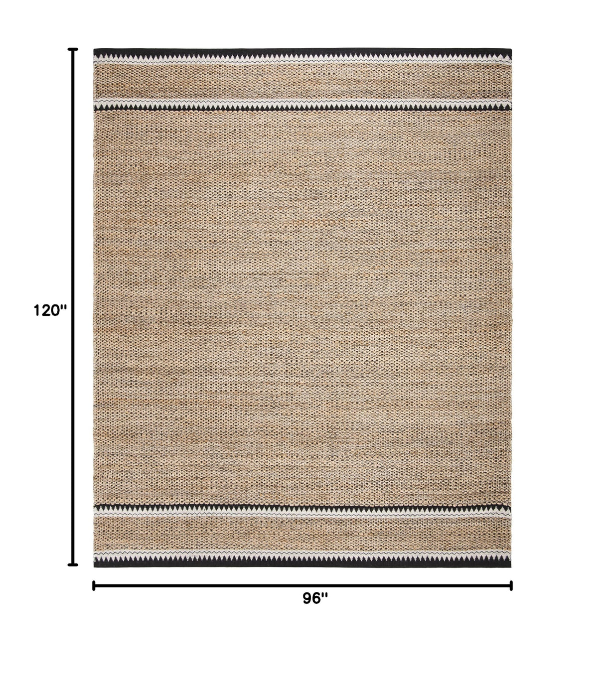 Natural Jute Area Rug 8x10 - Handwoven Boho Farmhouse Style