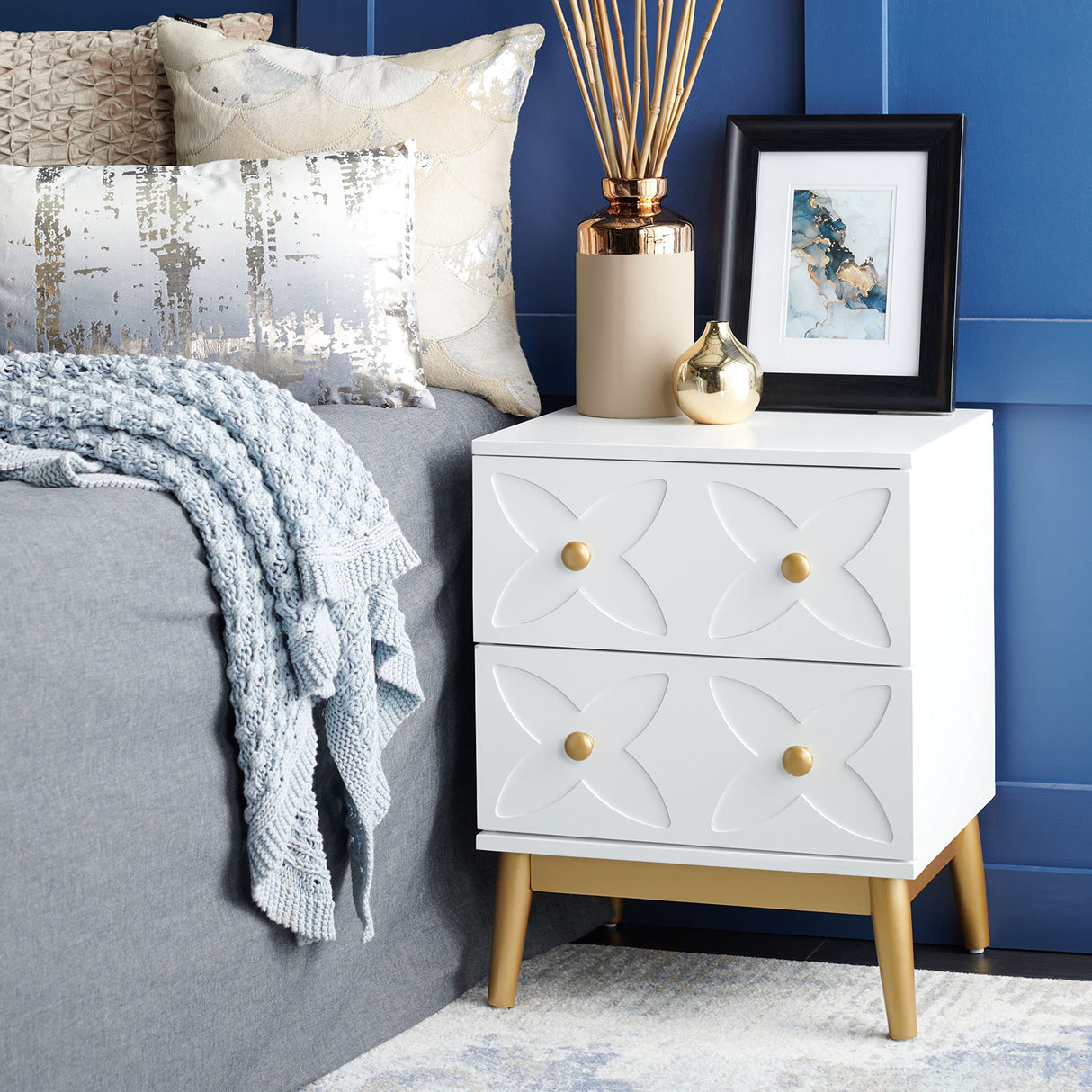 Home Collection NST5008 1, White/Gold