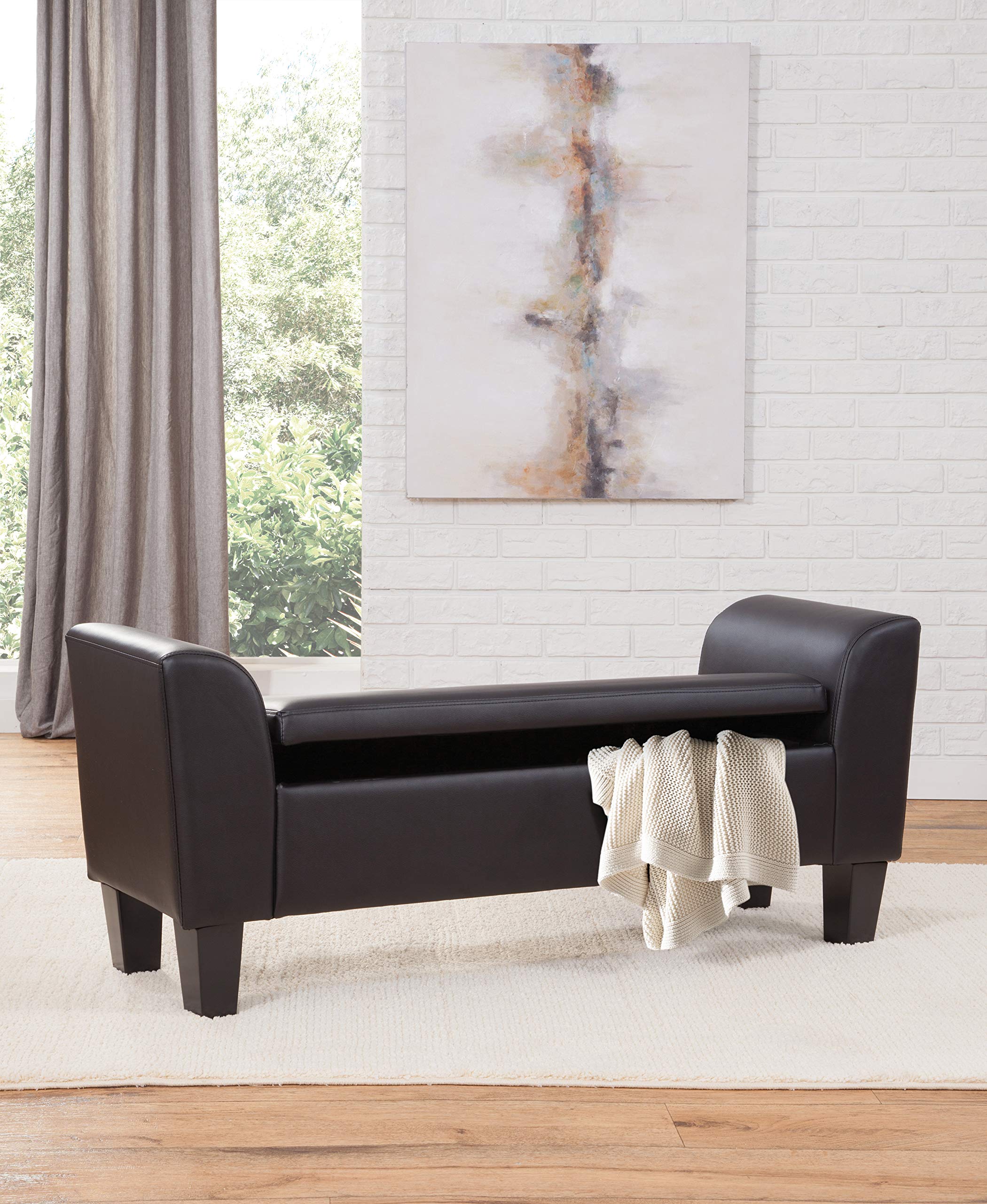 Claire Upholstered Flip Top Storage Bench