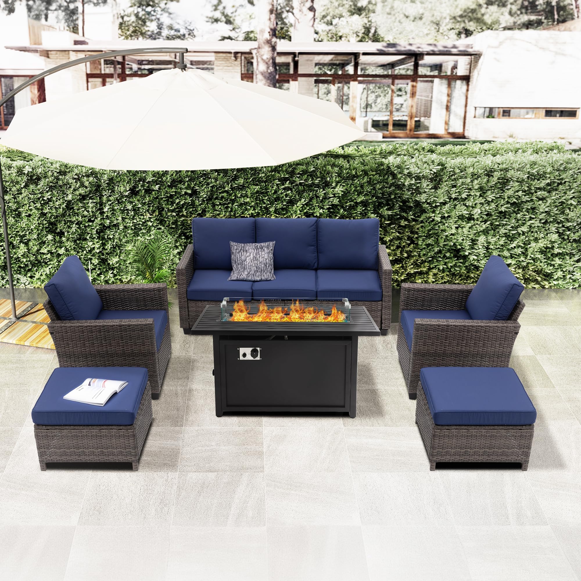 Patio Couch Sofa,3-Seat Outdoor