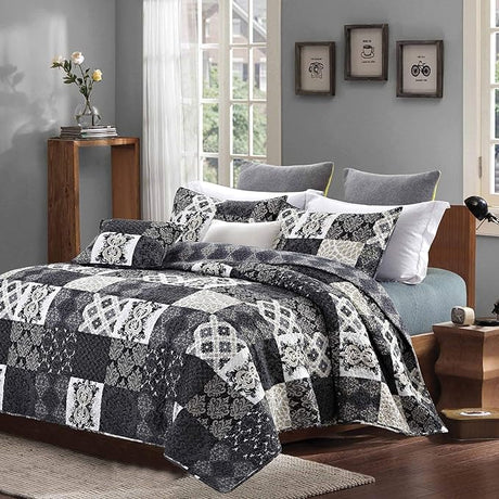 2 Piece Full/Queen Lodge Quilt Bedding Set - Rustic Country Reversible Comforter Set