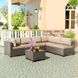 7 Piece Patio Furniture Sets Outdoor Conversation Sofa Set