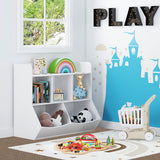 Toy Storage Organizer with Bookcase, Kid’s Multi Shelf Cubby for Books,Toys