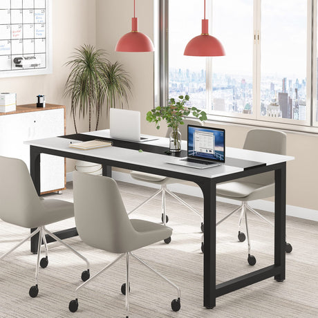 Large Office Desk Computer Table Study Writing Desk Workstation for Home Office