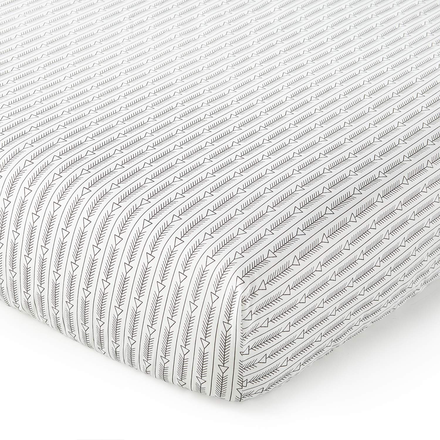 Levtex Baby Nest & Nod Riley 3pc Bedding Set, Cotton, Charcoal (Quilt, Dust Ruffle, Crib Fitted Sheet)
