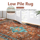 Area Rug for Living Room, 5x7 Machine Washable Non-Slip Soft Large Faux Wool Rug,