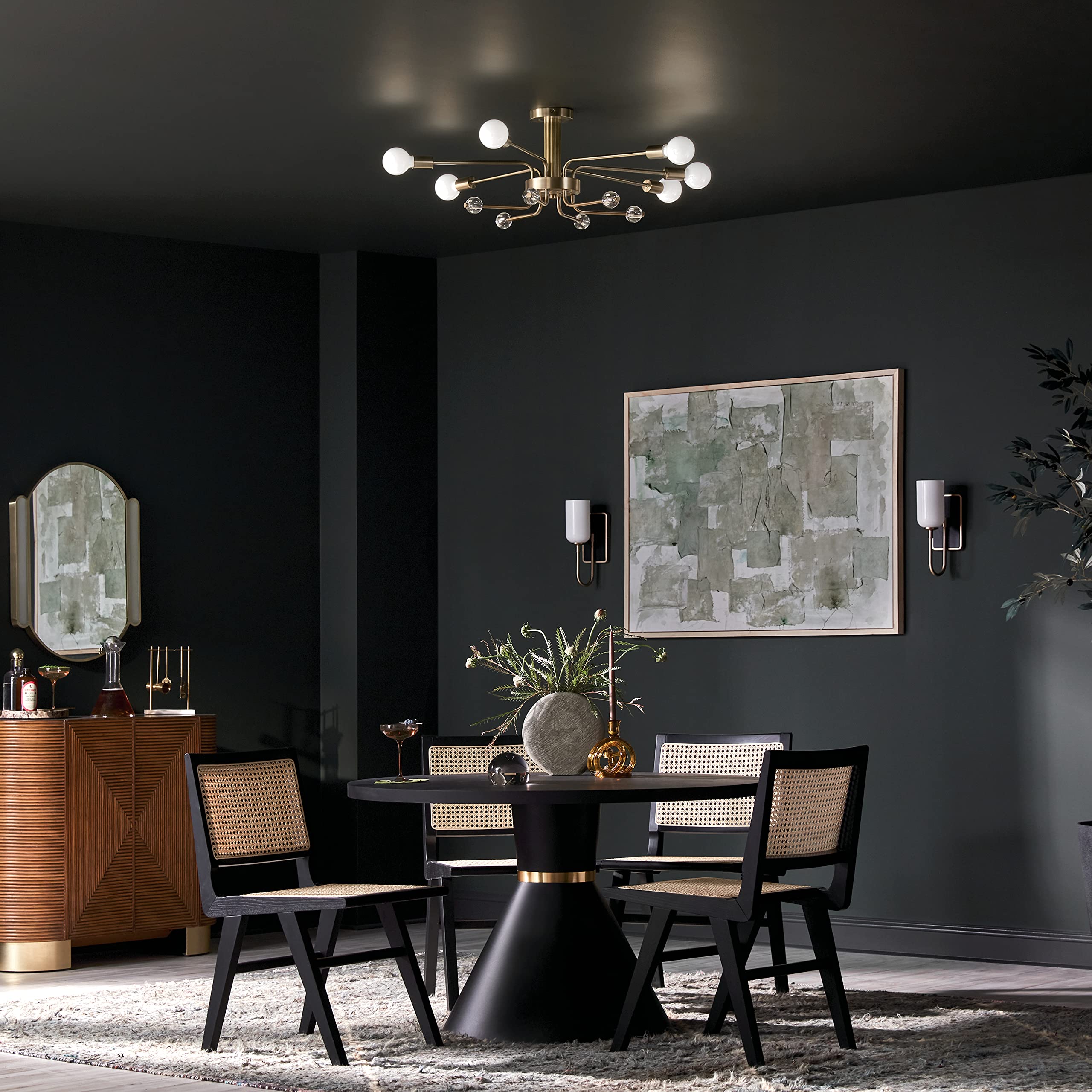 Ocala 52602CPZ Flush Mount 6- Light 41.25˝ with Clear Crystal in Champagne Bronze