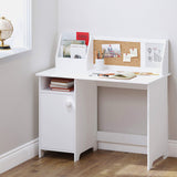 Study Desk with Storage, Wooden Children School Study Table with Hutch and Storage