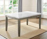 Co Emily Marble Dining Transitional Styling, Tapered Legs Finish Table