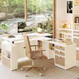 63" Standing Desk with File Cabinet, Privacy Panel, AC/USB, 1.18" Desktop