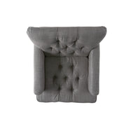 Knight Home Malone Club Chair, Charcoal Grey 28D x 29.5W x 33.5H Inch