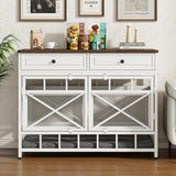 44" Large Dog Crate Furniture with Storage Drawers