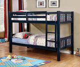 Transitional Bunk Bed, No Box Spring Needed, Twin/Twin, White