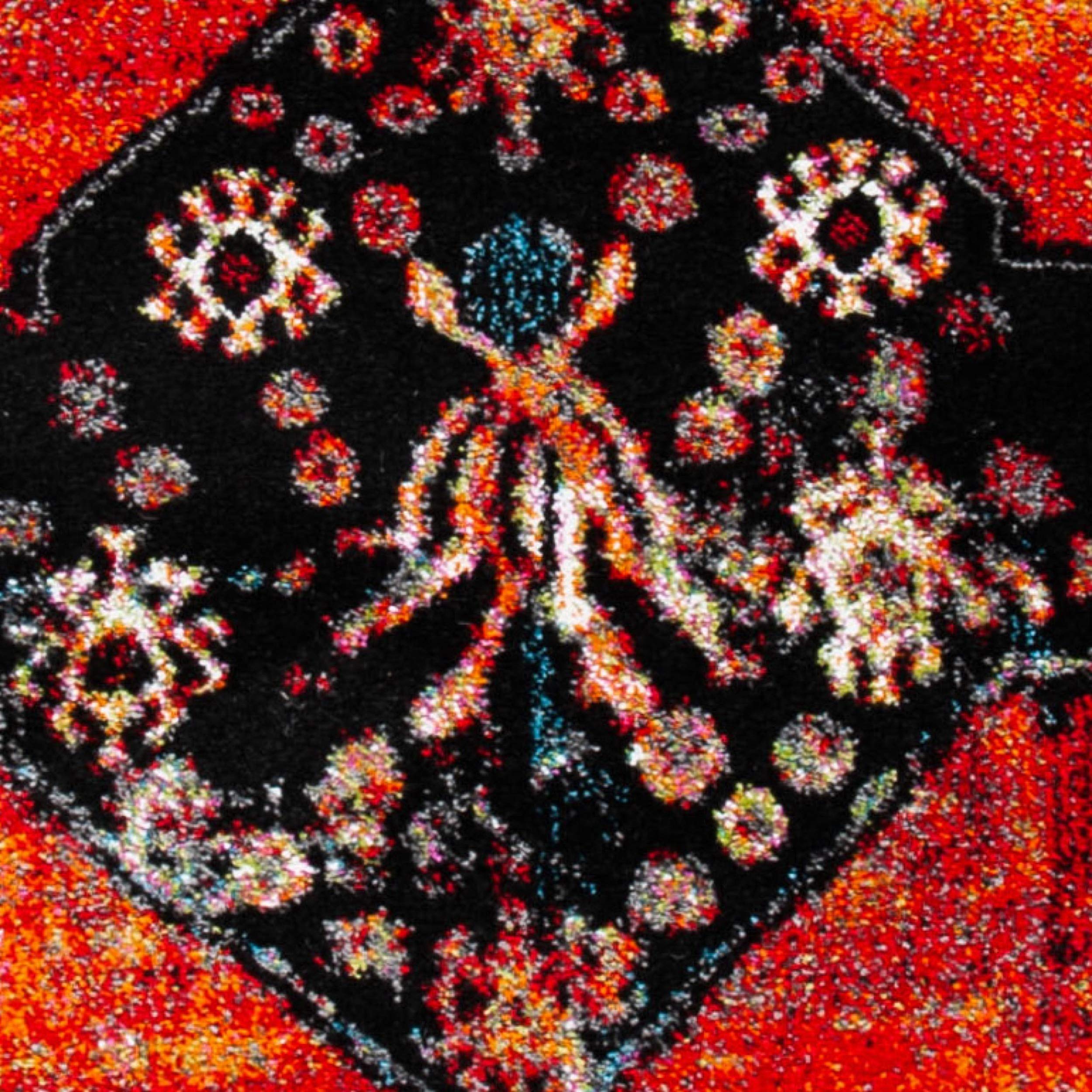 SAFAVIEH Vintage Hamadan Collection Area Rug - 10'6" x 14', Orange & Multi, Traditional Persian Design, Non-Shedding & Easy Care, Ideal for High Traffic Areas in Living Room, Bedroom (VTH217B)