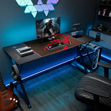 Gaming Desk 55 Inch,PC Gaming Table, X Shaped Gaming Computer Desk