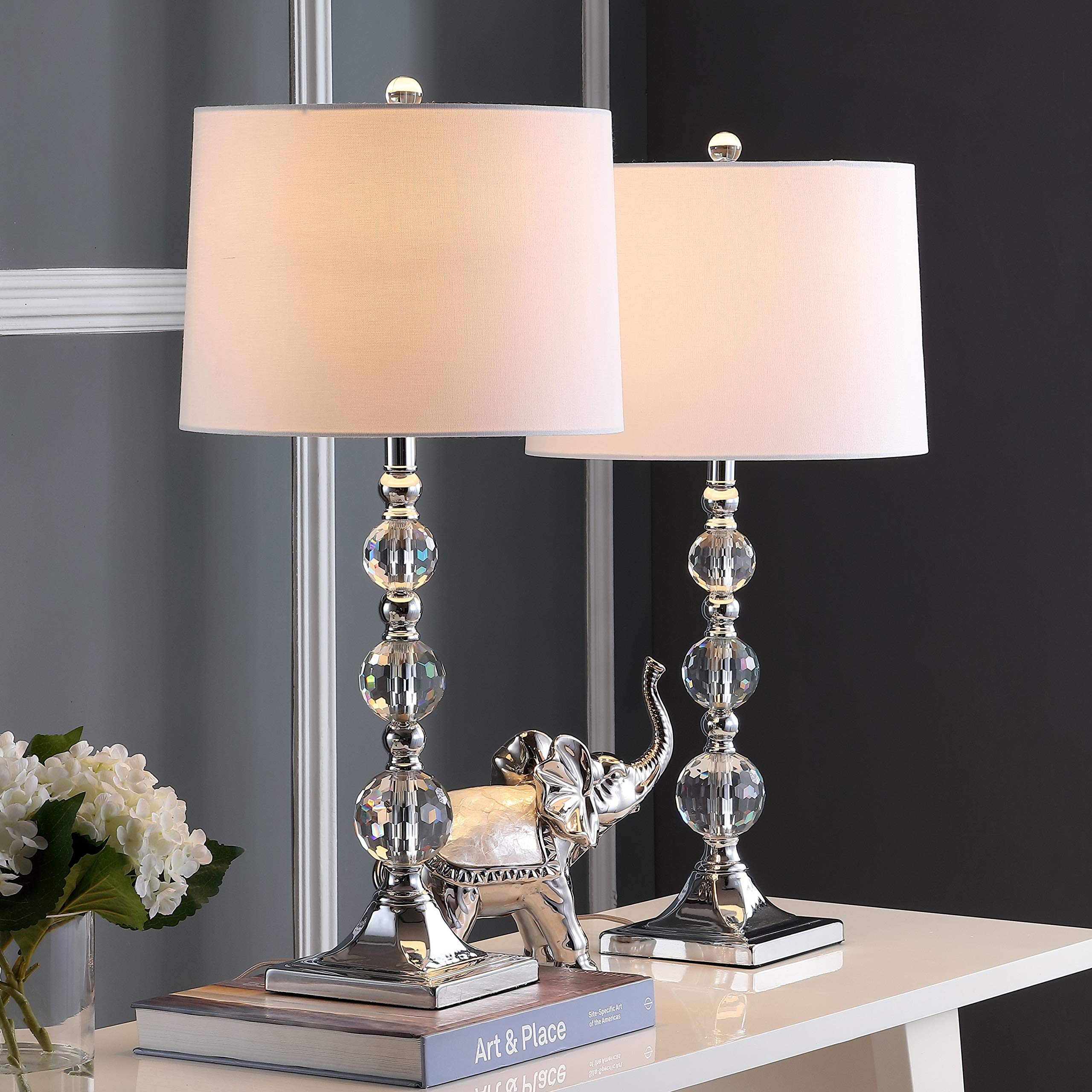 Lighting Collection Maeve Modern Crystal Ball 28-inch Bedroom Living Room Home Office