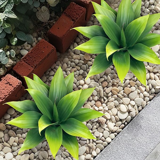 Fake Plants Artificial Agave Plants,Large UV Resistant Fake Agave