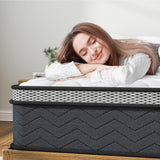 Queen Hybrid Innerspring Mattresses, 12 Inch Plush Mattress Foam Spring Mattress