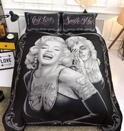 Smile Now Black Comforter Set - Queen Size 3-Piece Bedding