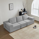 108" Modular Sofa, Comfy 3-Seater Oversize Deep, Sectional Couch for Living Room