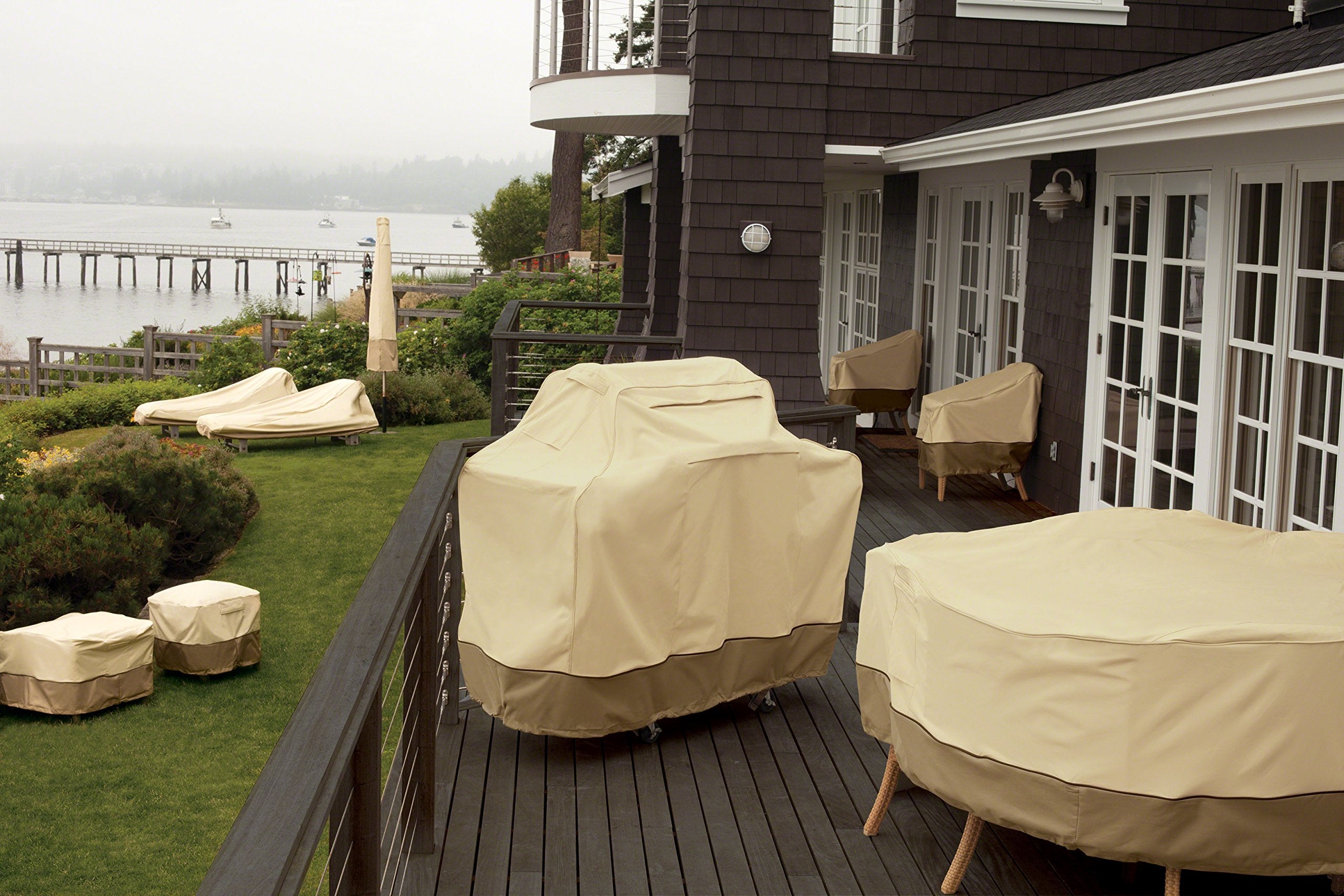 Veranda Water-Resistant 60 Inch Round Fire Pit Cover, Patio Furniture Covers