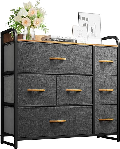 Fabric Dresser with 7 Drawers