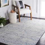 Metro Collection 3' x 5' BlueIvory MET998M Handmade Premium Wool Living Room Bedroom