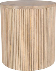 Modern | Contemporary Round White Oak Finish End Table,