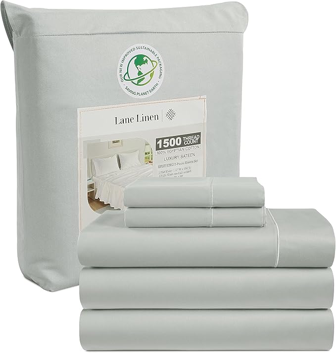 100% Egyptian Cotton Sheet Set - 1500 TC, 4 Piece Bed Set