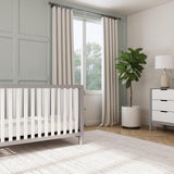 Colby 4-in-1 Low-Profile Convertible Crib in Grey and White, Greenguard Gold Certified