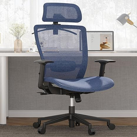 Ergonomic Office Chair, High Back Mesh Computer Chair, Comfy Home Office Desk Chairs with Lumbar Support