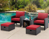 Patio Furniture Set 5-Pieces Outdoor Sectional Wicker Sofa