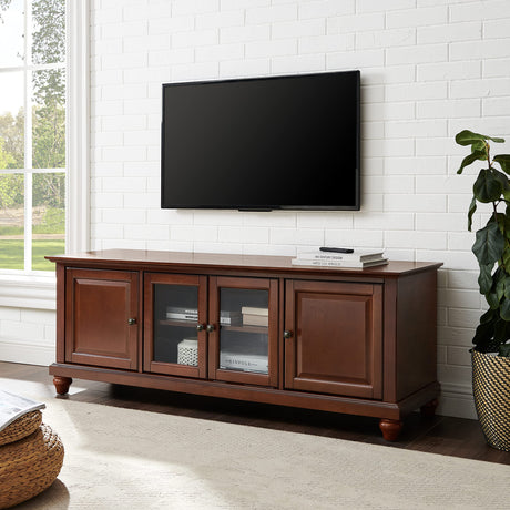 Cambridge 60-inch Low-Profile TV Stand, Vintage Mahogany