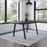 Kane Extendable Dining Table - Grey Solid Wood/Black Metal