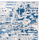 Jasper Collection Accent Rug - 2' x 4', Ivory & Blue, Modern Abstract Design