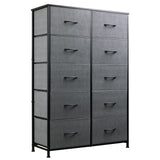 10-Drawer Dresser, Fabric Storage Tower for Bedroom, Hallway, Closets