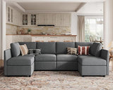 Modular Sofa, Sectional Couch U Shaped Sofa Couch with Storage