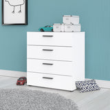 Austin 4 Drawer Chest, White