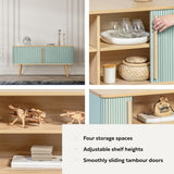Accent Cabinet with Doors and Shelves - Decorative Storage Cabinet