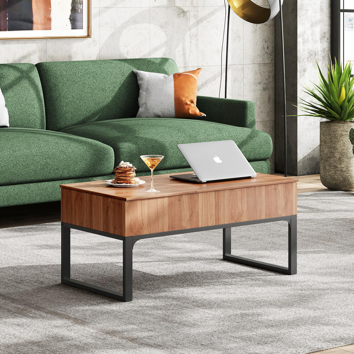Lift Top Coffee Table with Storage, 40.9" Coffee Table with Lifting Top & Sliding Top,