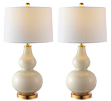 Lighting Collection Karlen Modern Contemporary Cream/ Gold Leaf Double Gourd