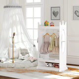 Kid’s See and Store Dress-up Center, Costume Closet for Kids, Open Hanging Armoire Closet