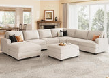 Sectional Sofa Couch L Shape Loveseat Modern Linen Love Seater Home Furniture