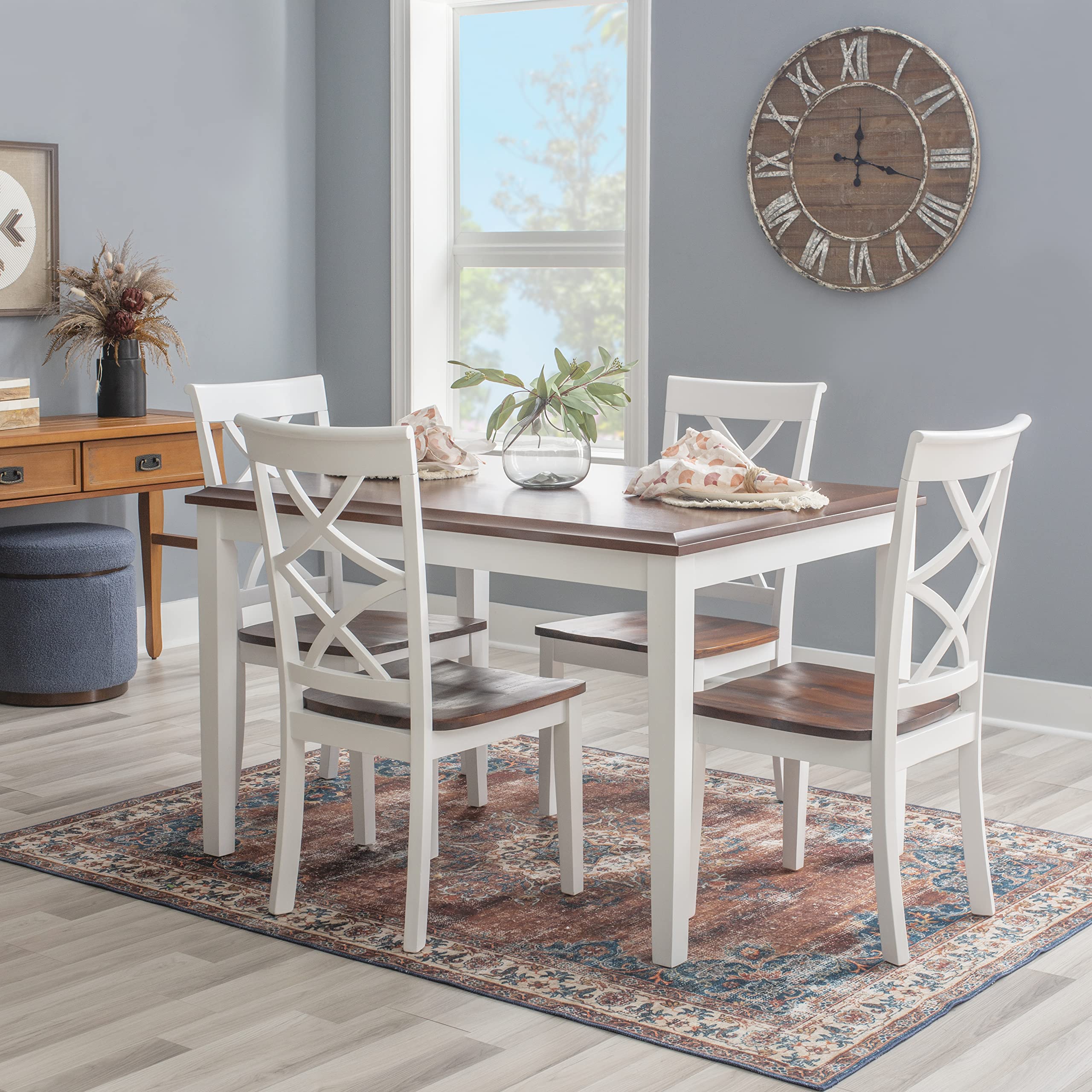 Dining Set, Cherry/White
